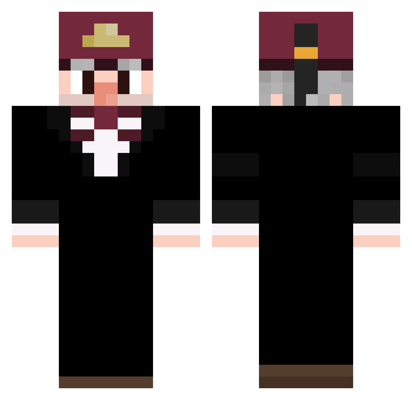 Sergentil Minecraft skin, front and back view