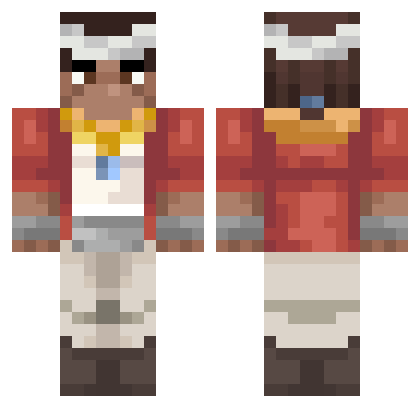 DALEK11 Minecraft skin, front and back view