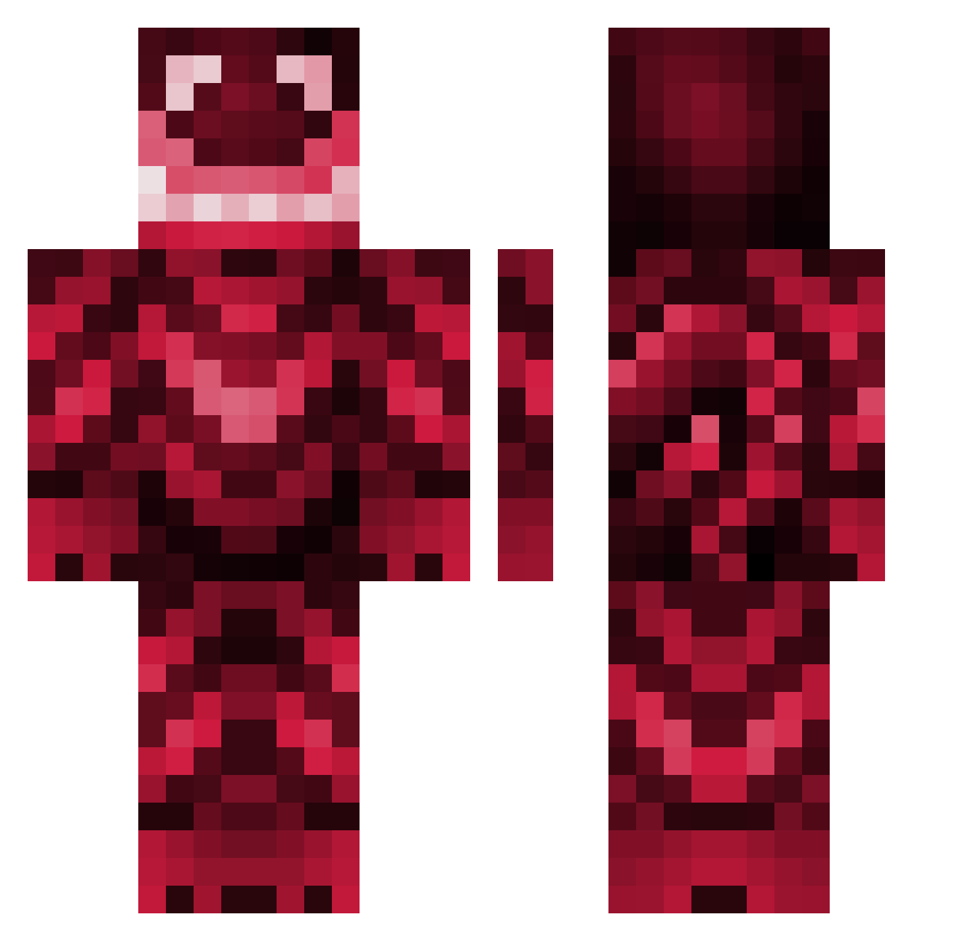 Liquidicity2000 Minecraft skin, front and back view