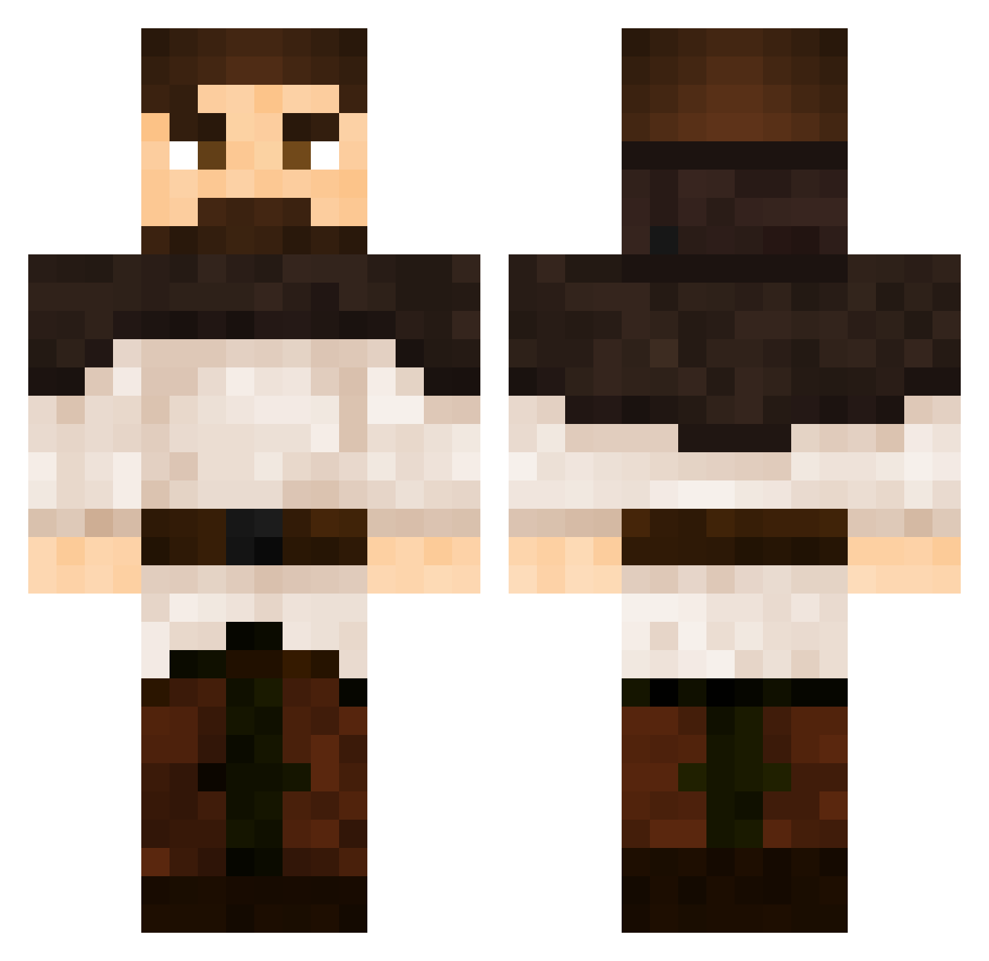 XPhanom Minecraft skin, front and back view