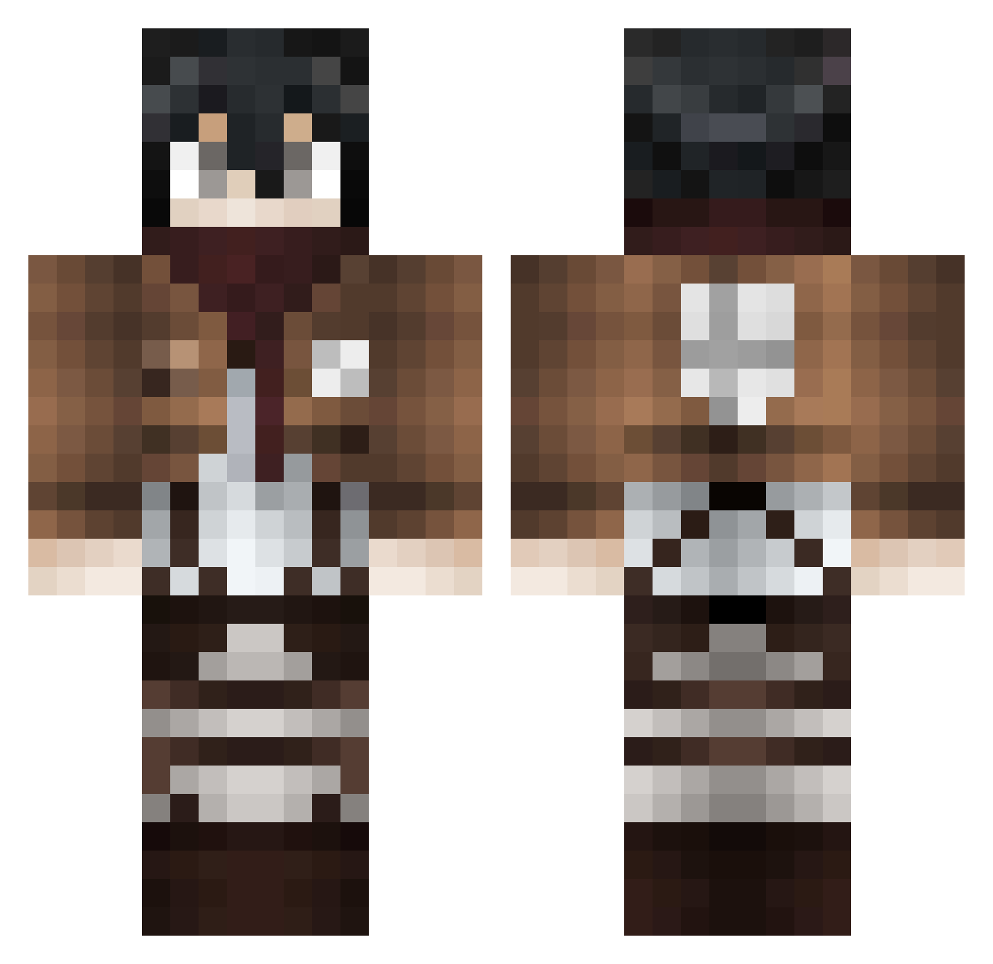 Endorsement Minecraft skin, front and back view