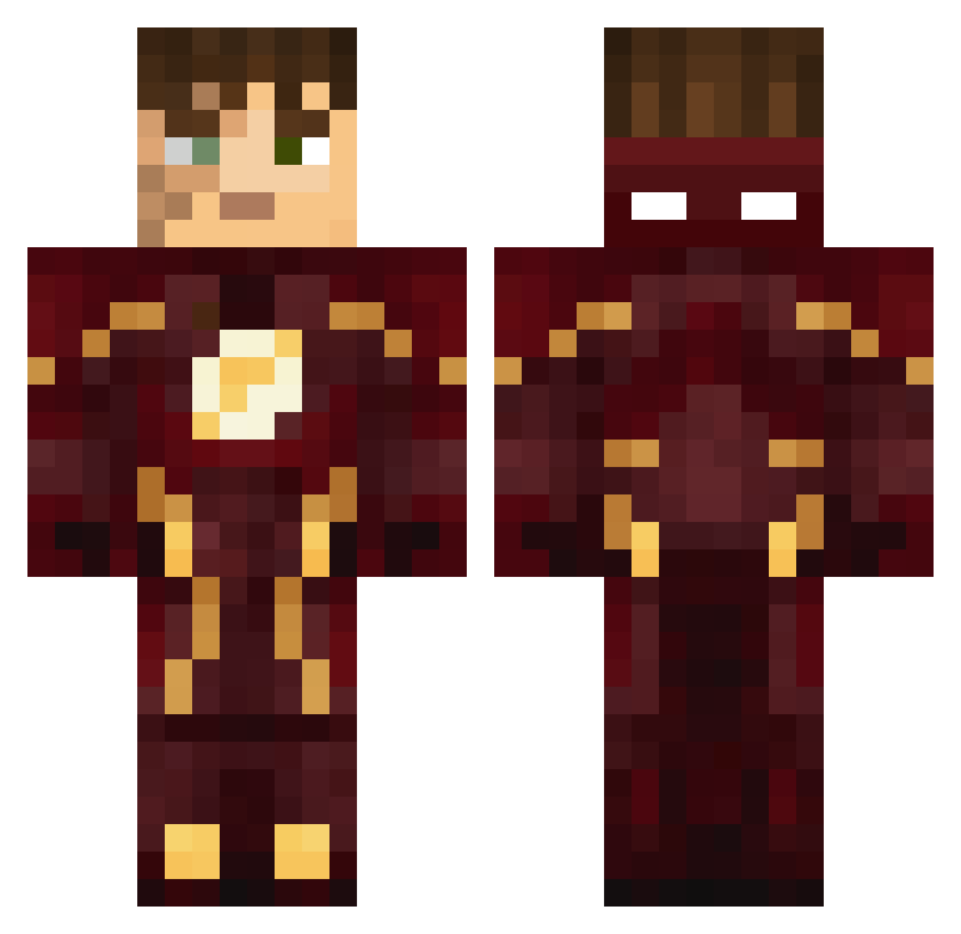 Ian_Fate_ Minecraft skin, front and back view