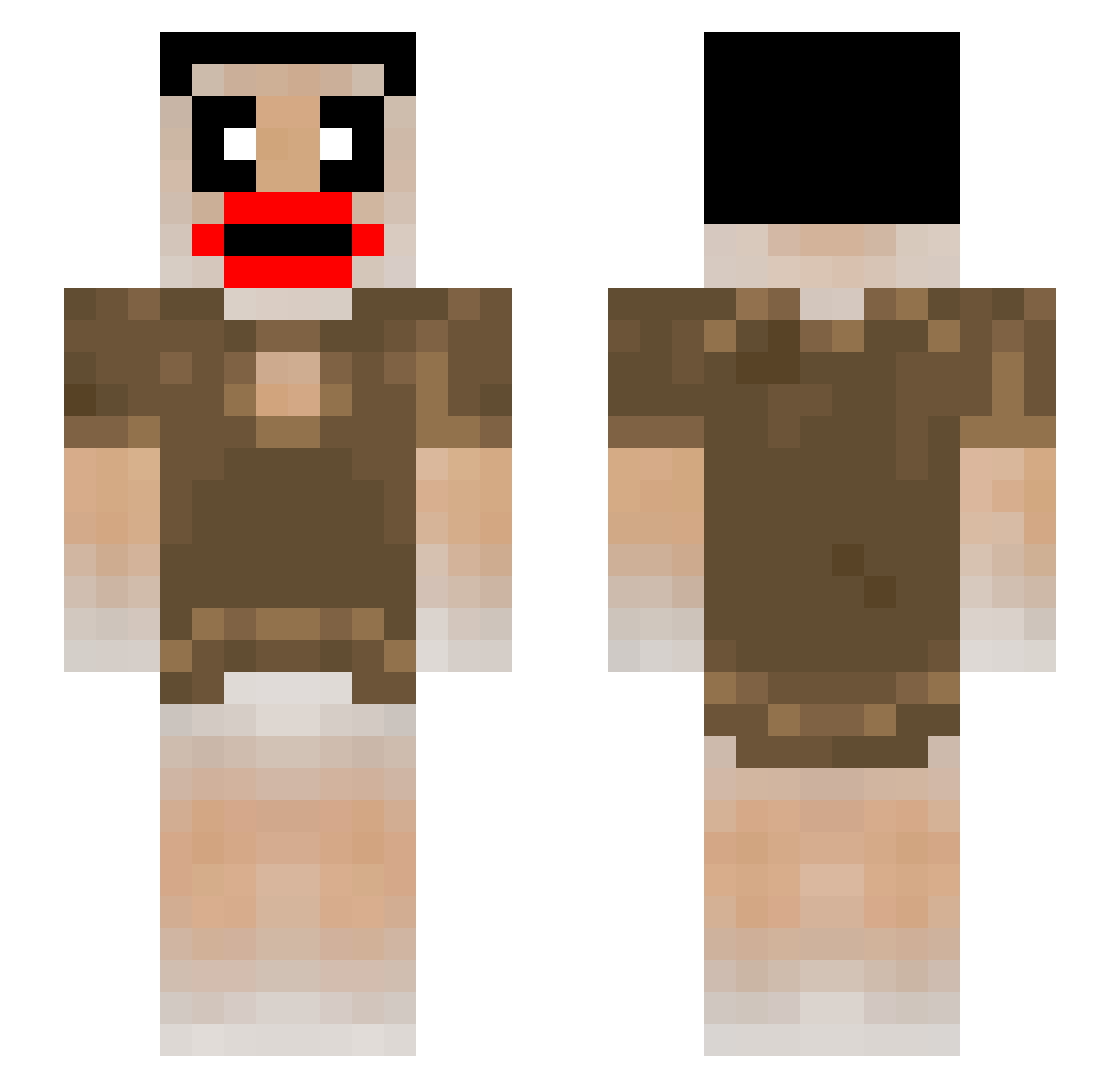 umwerfen Minecraft skin, front and back view