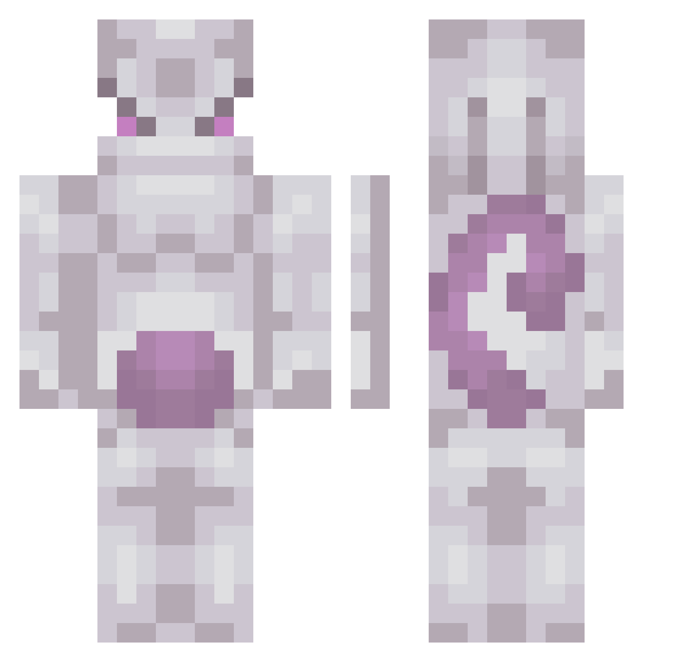 4cry2high0 Minecraft skin, front and back view