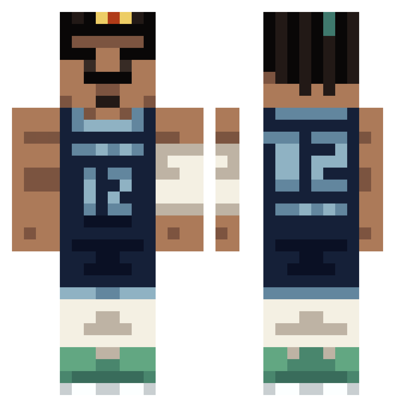 justhai5202 Minecraft skin, front and back view