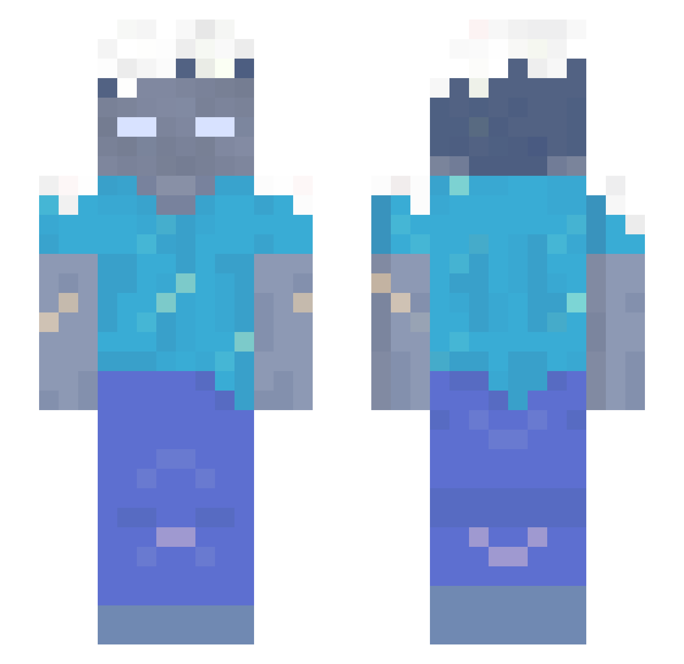 ize_ Minecraft skin, front and back view
