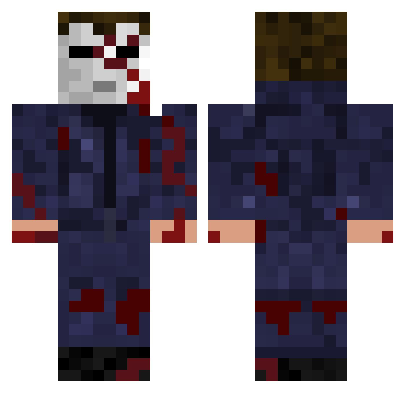 clixppy2k Minecraft skin, front and back view