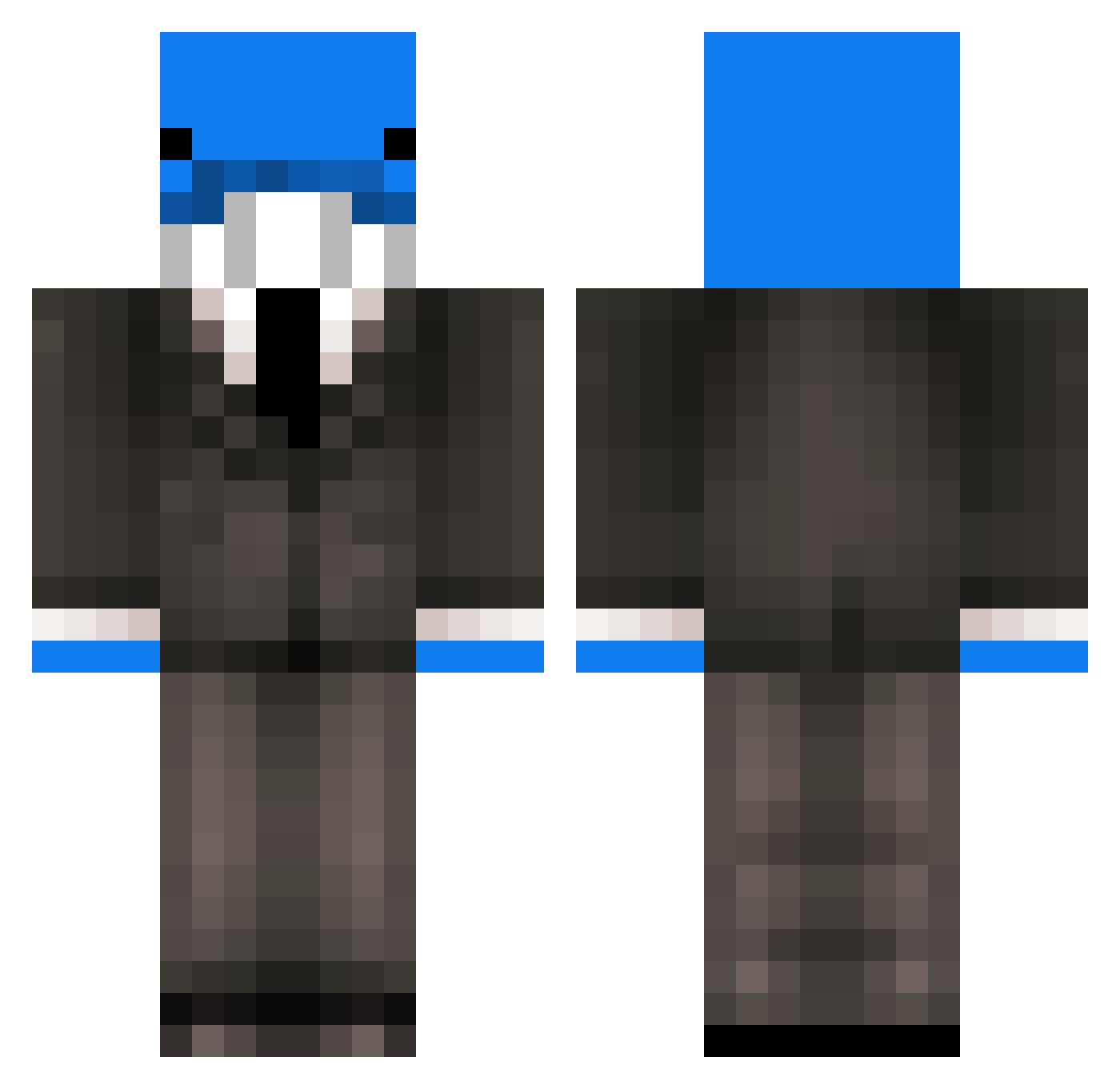 Ceta777 Minecraft skin, front and back view