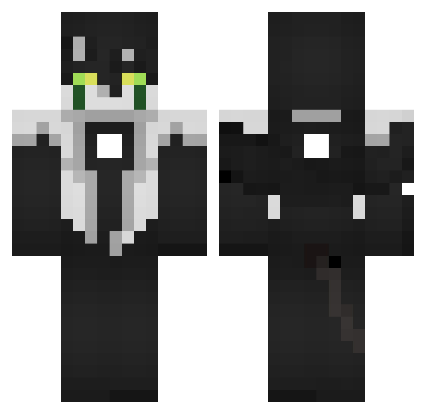 Zxro2X Minecraft skin, front and back view