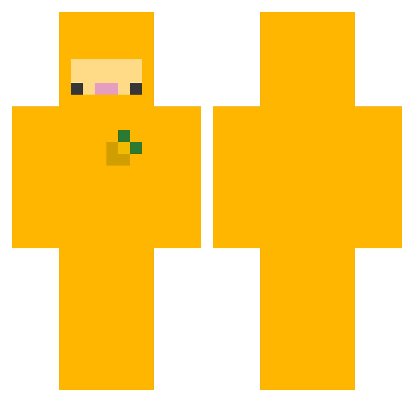 CeskySimon Minecraft skin, front and back view