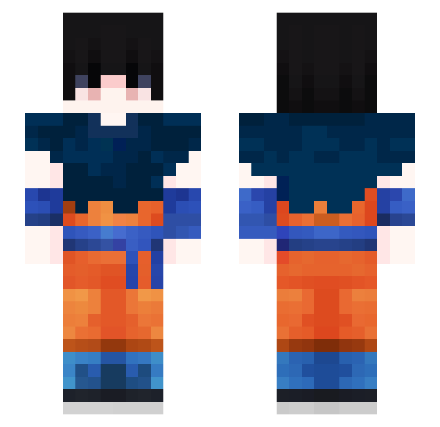 Bonace Minecraft skin, front and back view