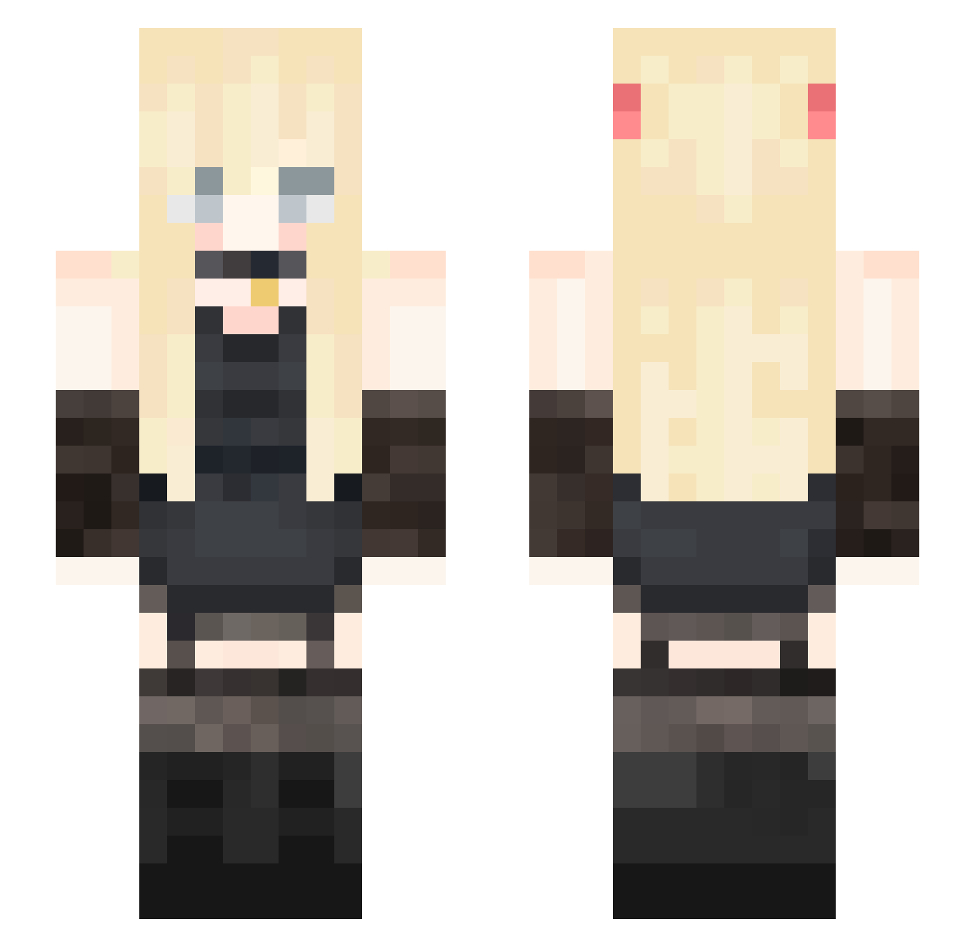 FiaaaKyannn Minecraft skin, front and back view