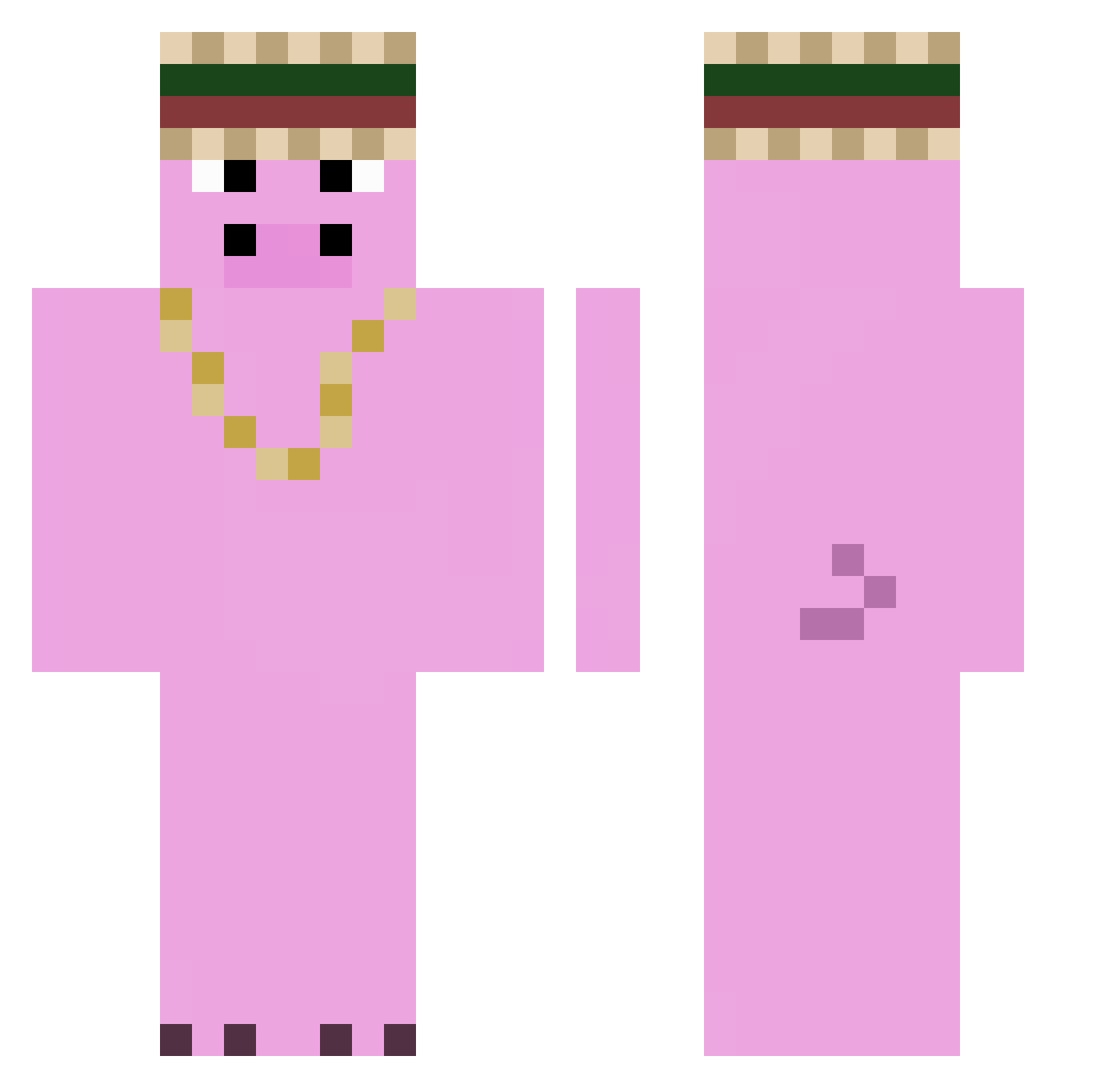 Alexxxitoo Minecraft skin, front and back view