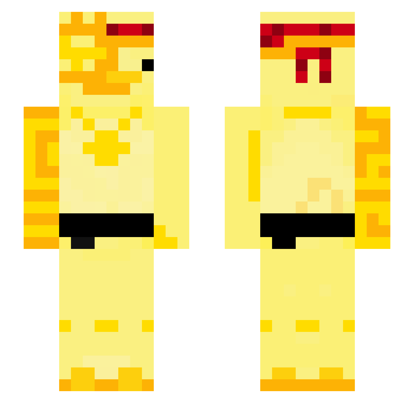 DayV1 Minecraft skin, front and back view