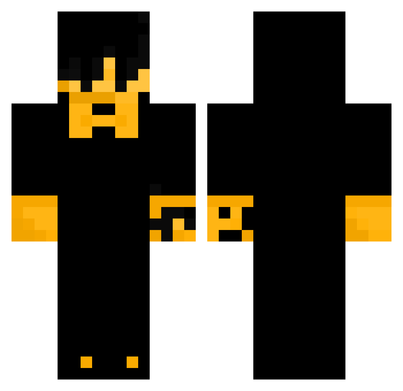 recognizers Minecraft skin, front and back view