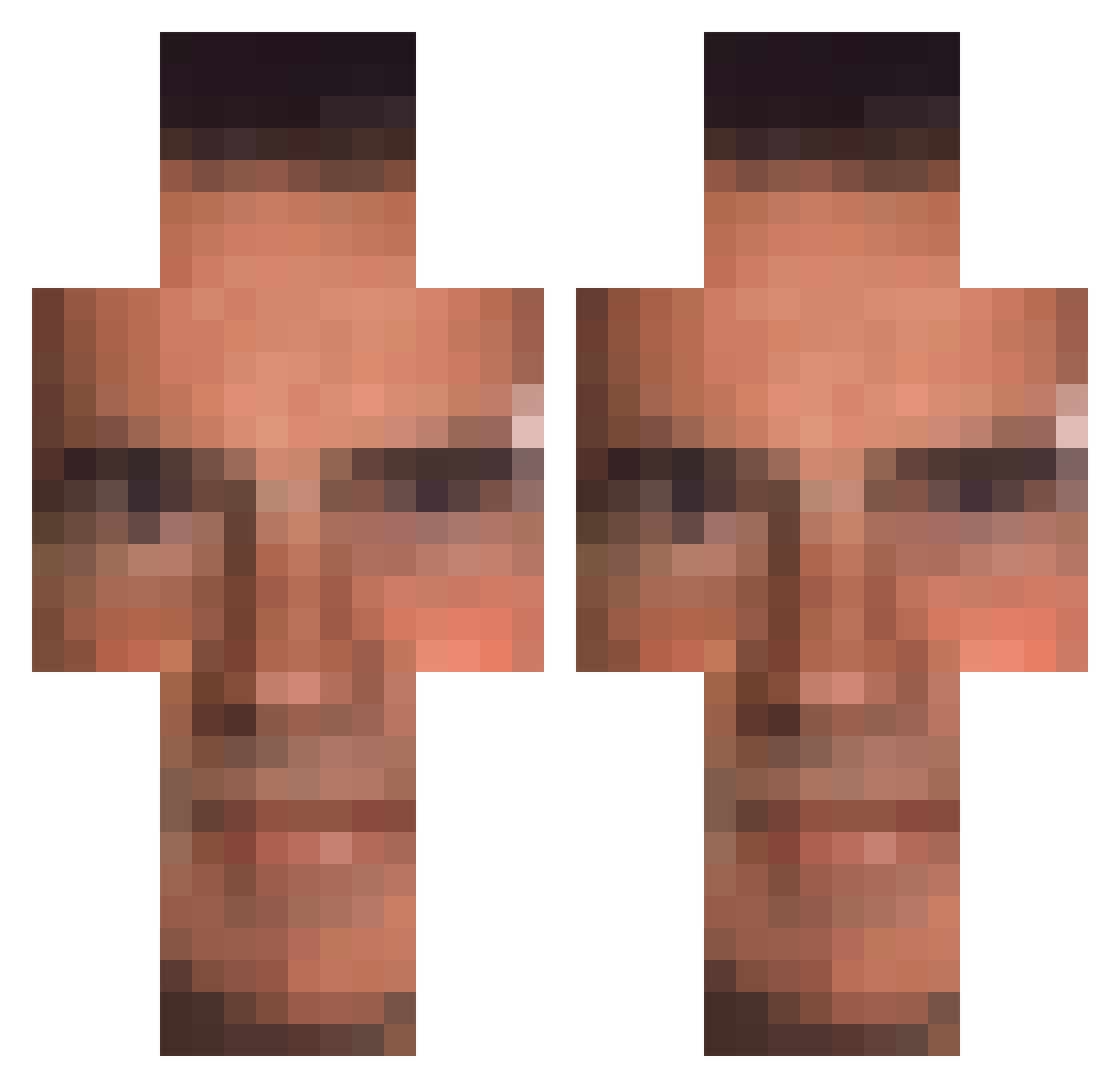 Richard_MNixon Minecraft skin, front and back view