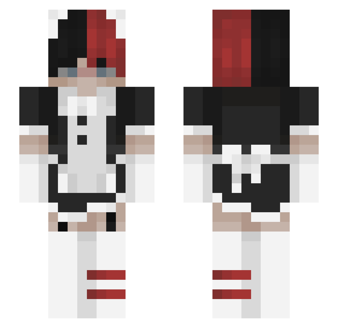 buffalo68 Minecraft skin, front and back view