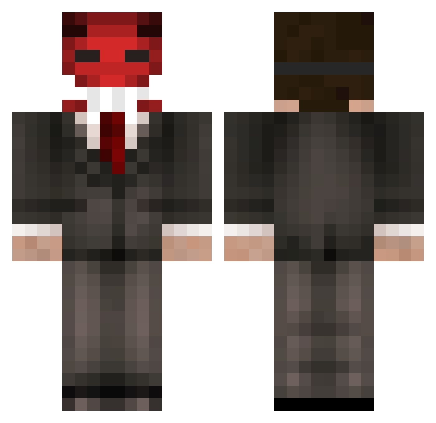y3tiiii Minecraft skin, front and back view