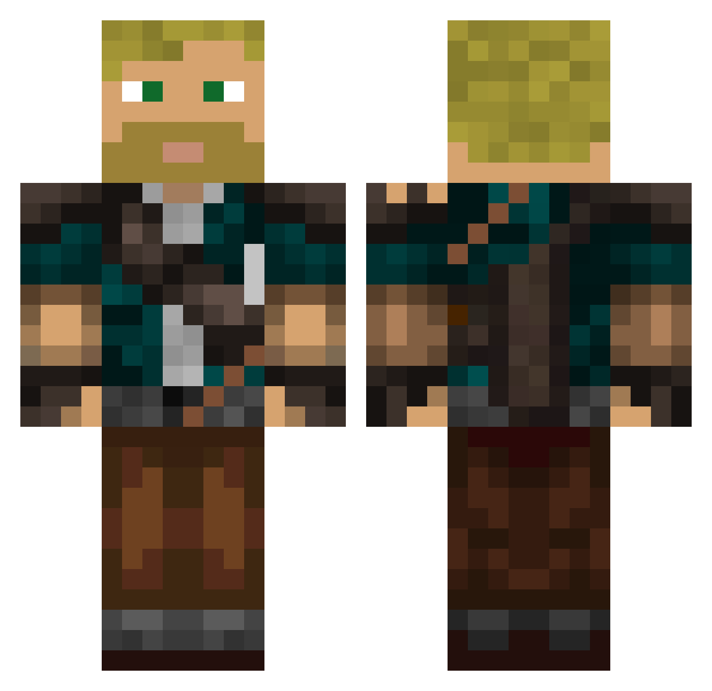 mrmagister Minecraft skin, front and back view