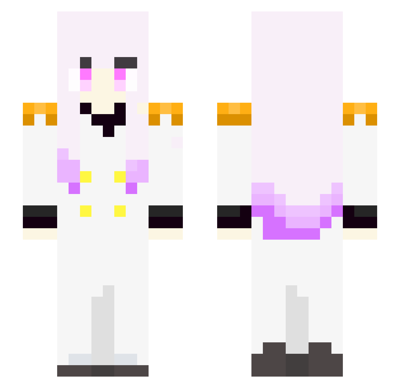 Culus25 Minecraft skin, front and back view
