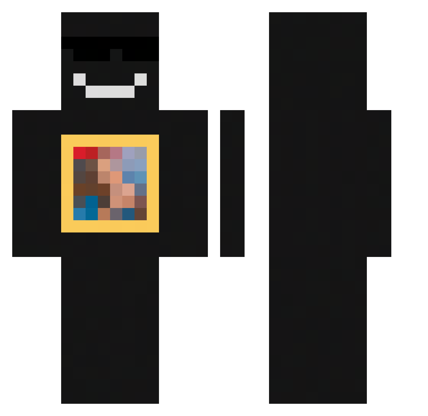 BASILISK996 Minecraft skin, front and back view