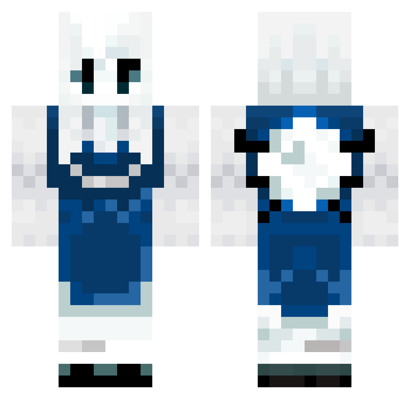 Bellalma0 Minecraft skin, front and back view