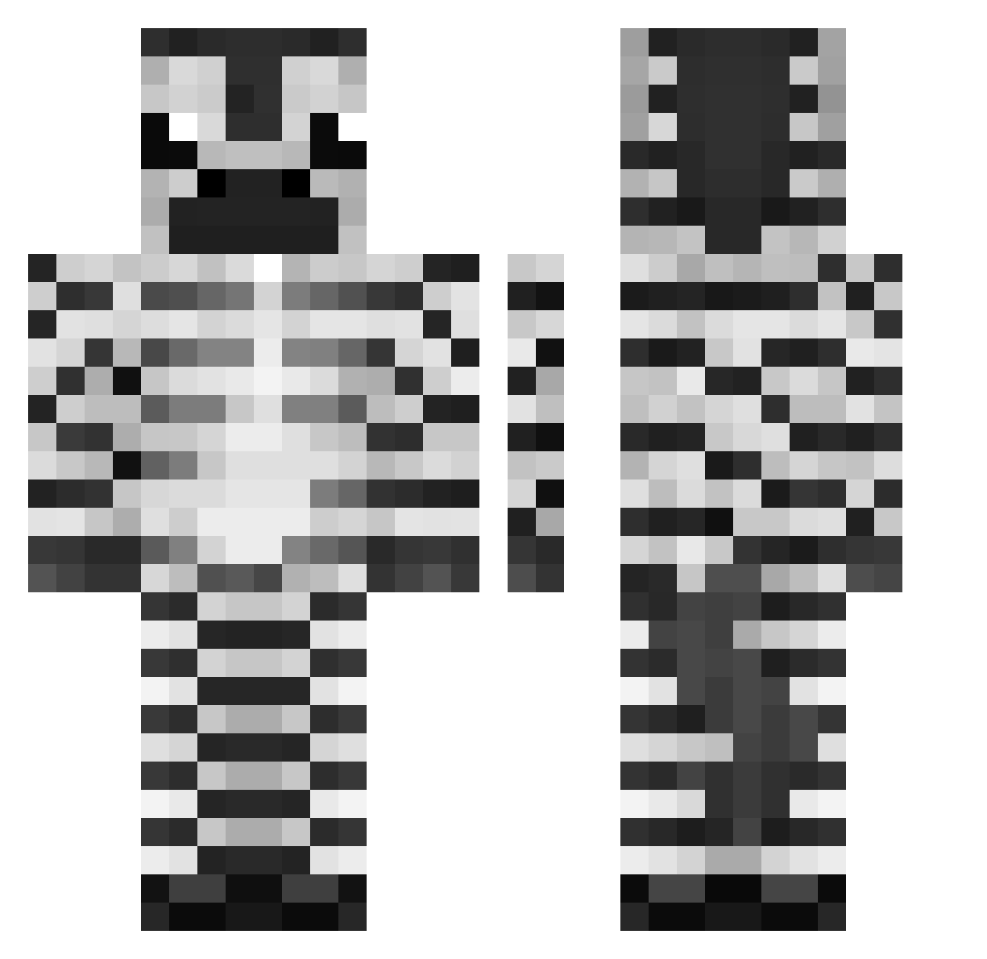 Assasi_Nateo Minecraft skin, front and back view