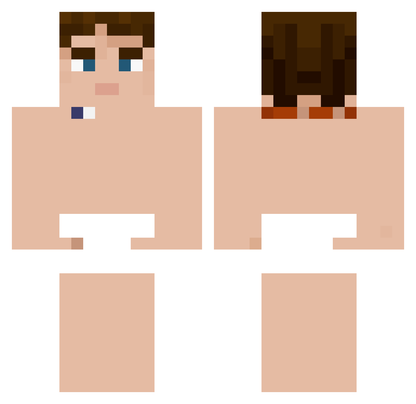 Hyatogamer Minecraft skin, front and back view