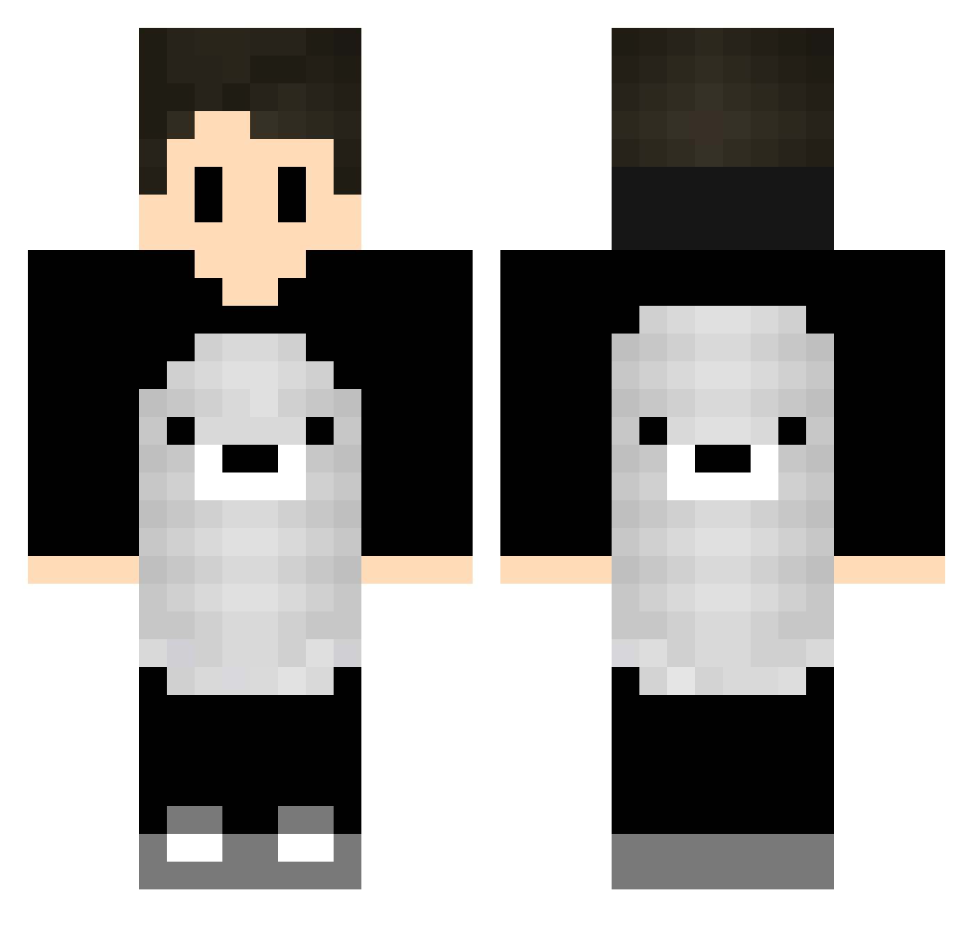 xSloWz Minecraft skin, front and back view