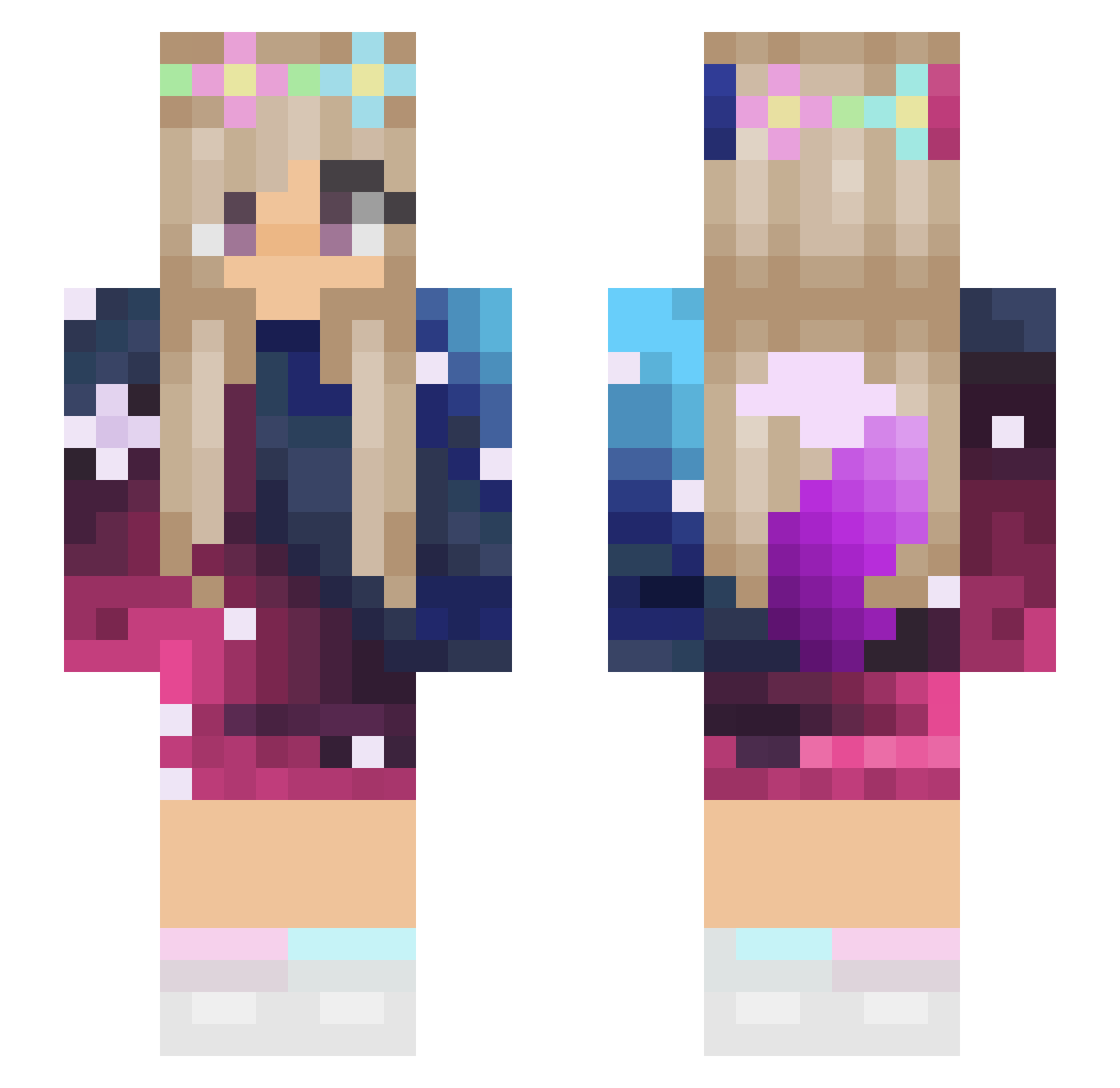 Greg2606 Minecraft skin, front and back view