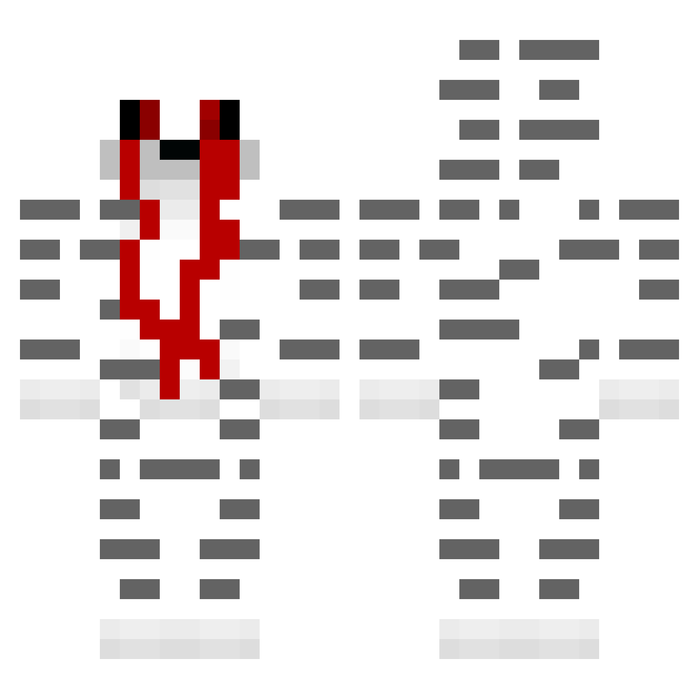Ransoms Minecraft skin, front and back view