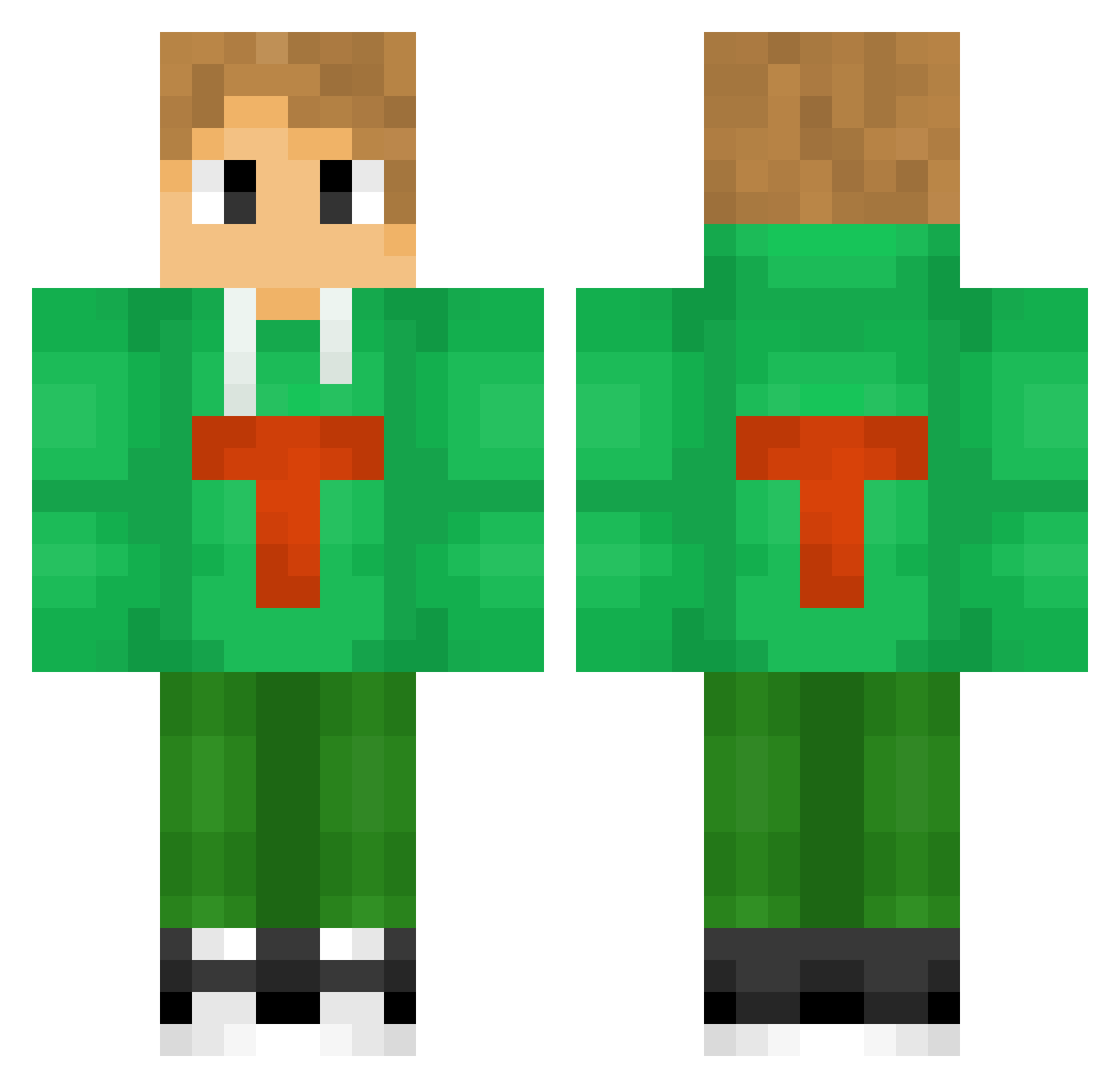 Tangmuzhul Minecraft skin, front and back view