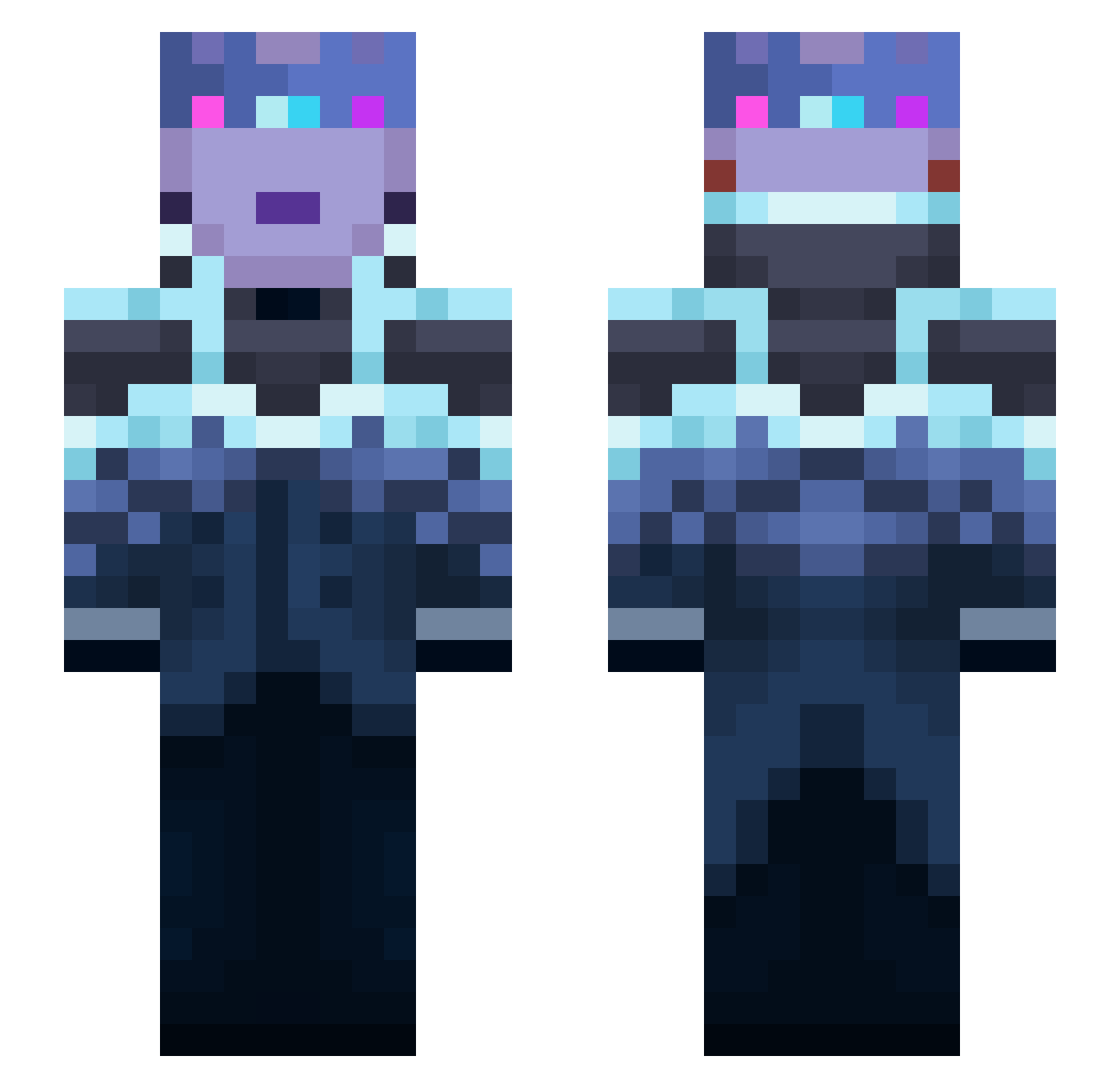CoolioMD Minecraft skin, front and back view