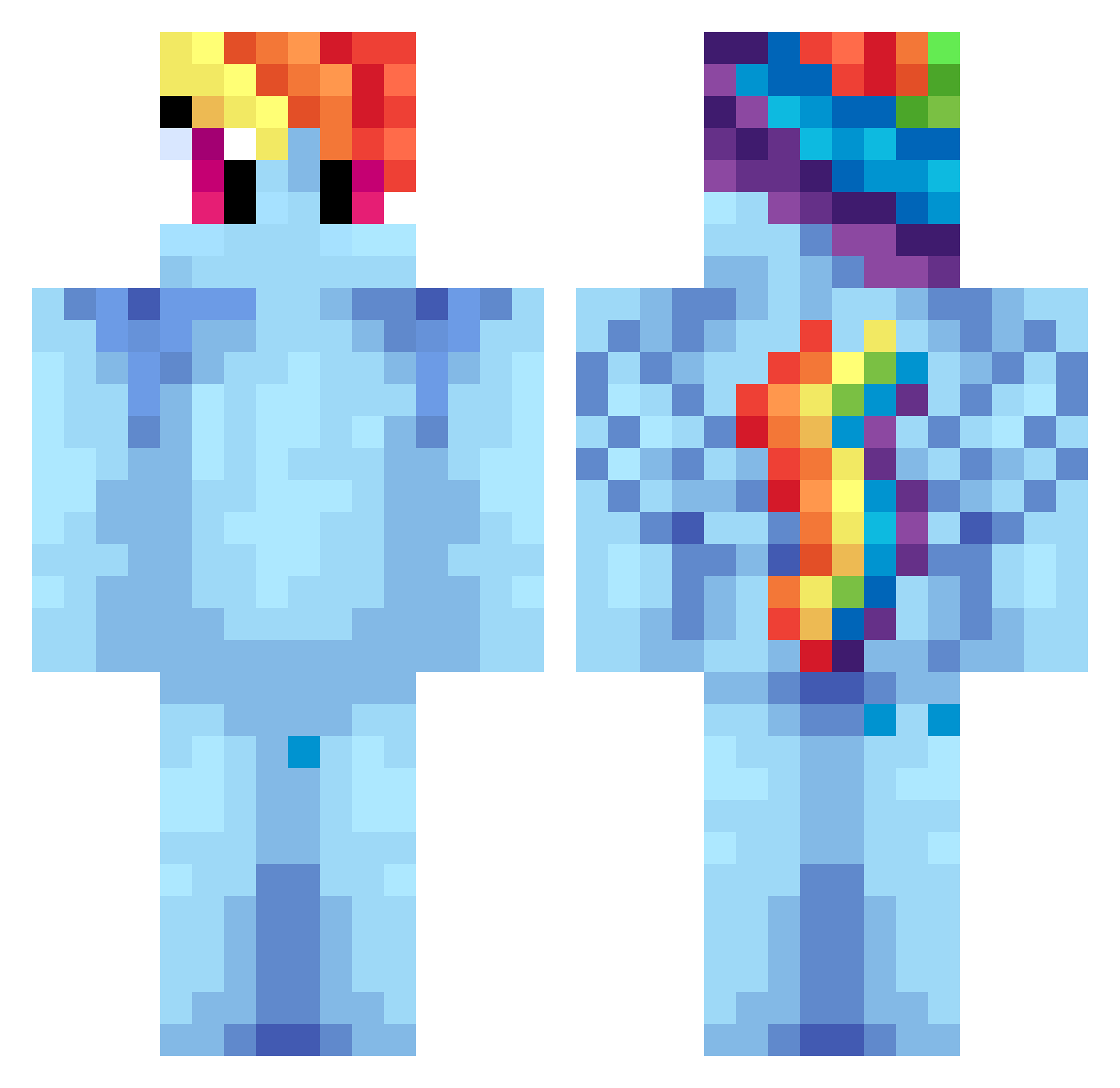 swagdrag3000 Minecraft skin, front and back view