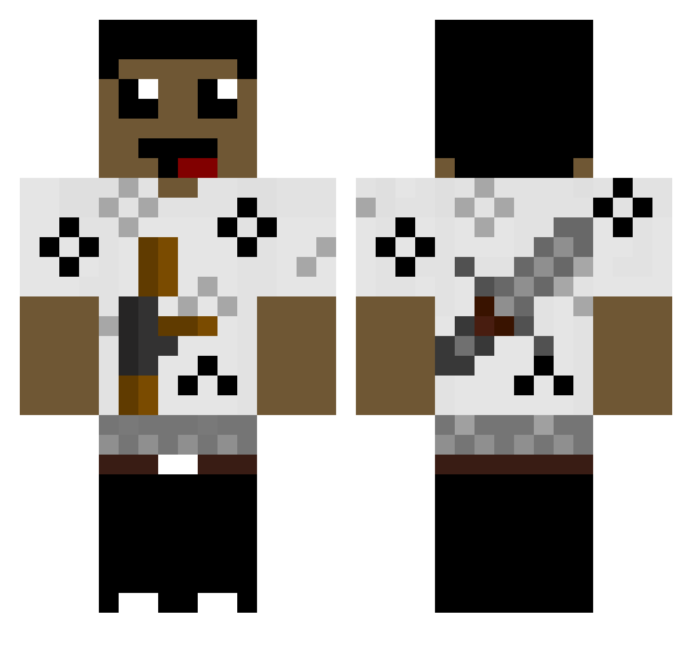 uderzenie Minecraft skin, front and back view