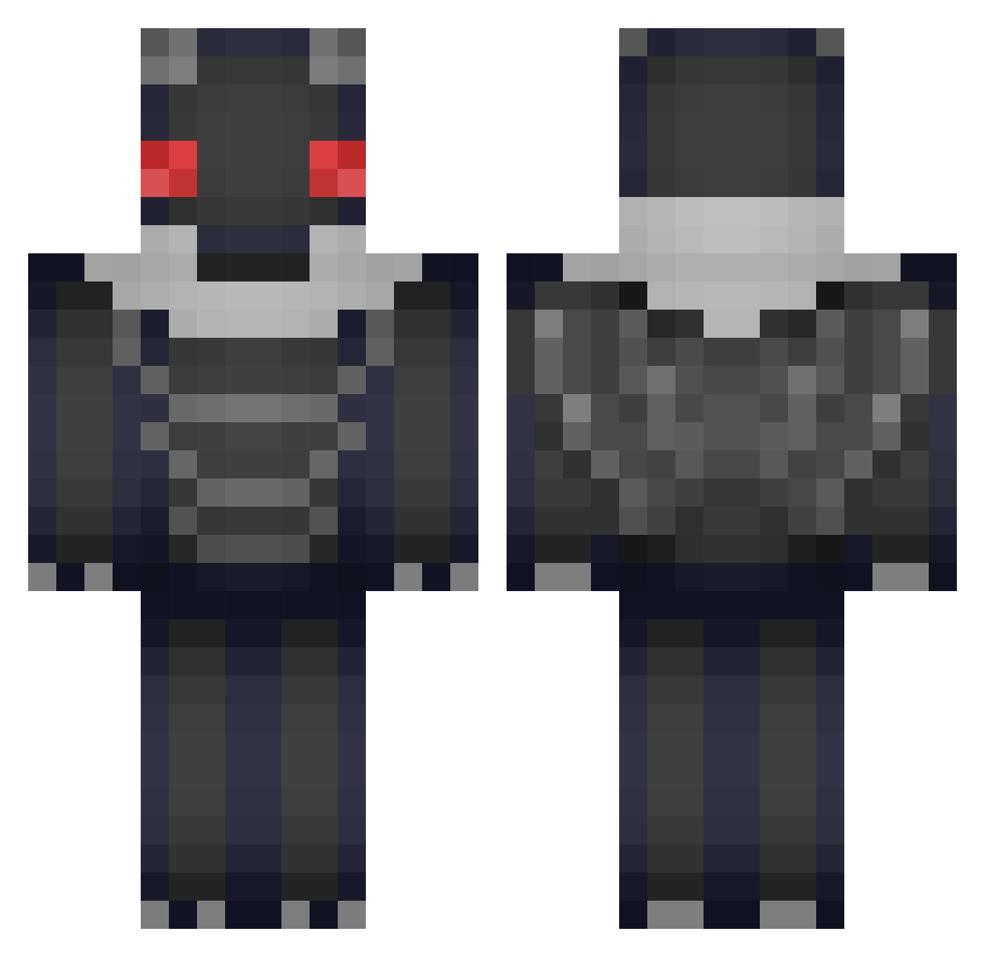 GhostlyEchko Minecraft skin, front and back view