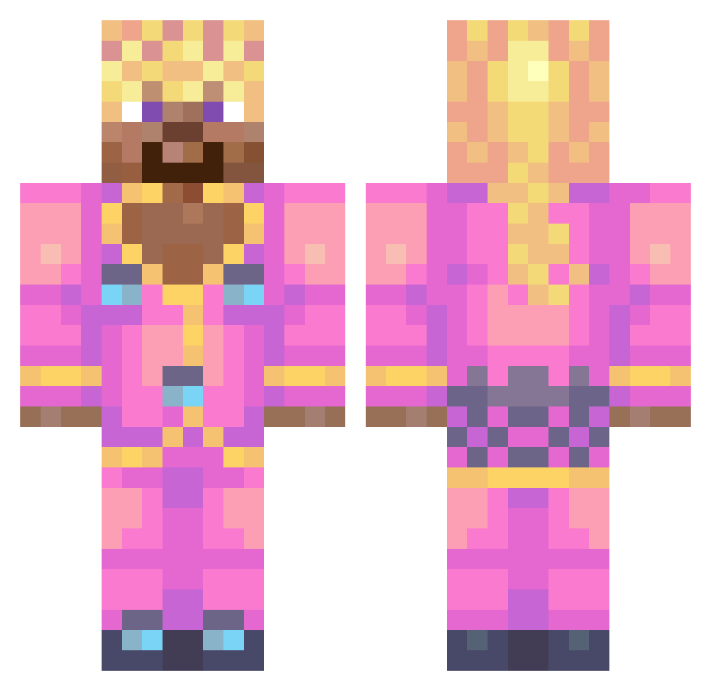 Alix_Kanec Minecraft skin, front and back view