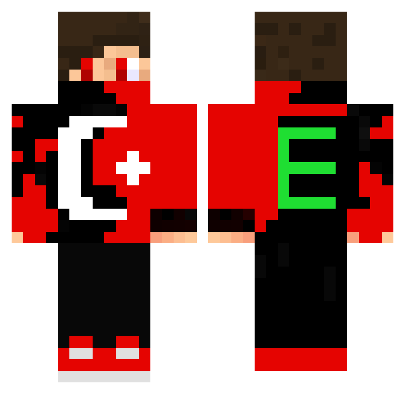 MuhammedGoktugv Minecraft skin, front and back view