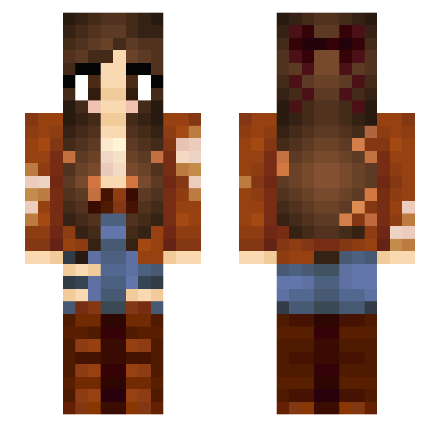 Demon_Queen_666 Minecraft skin, front and back view
