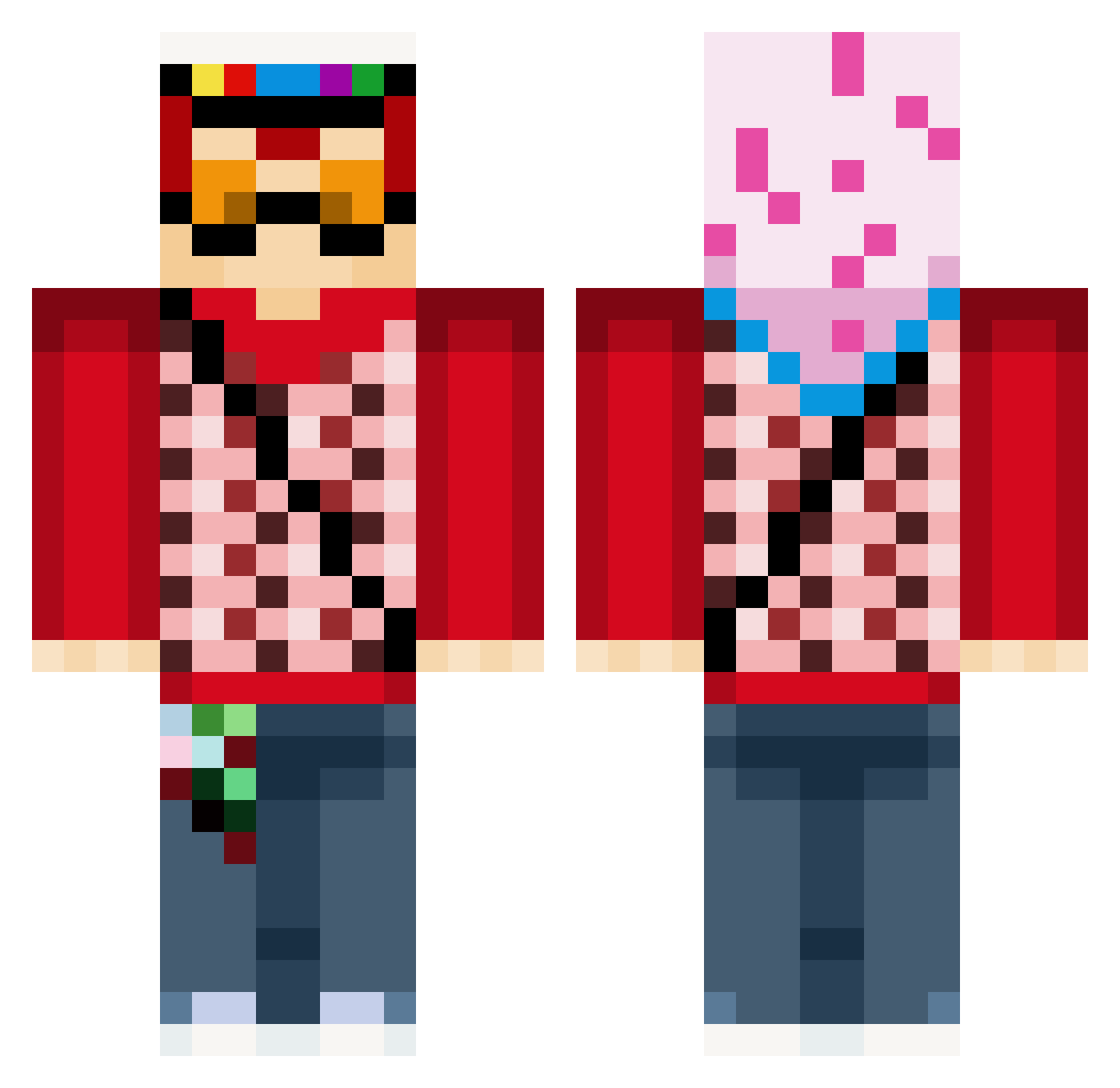 AhDooo0818 Minecraft skin, front and back view
