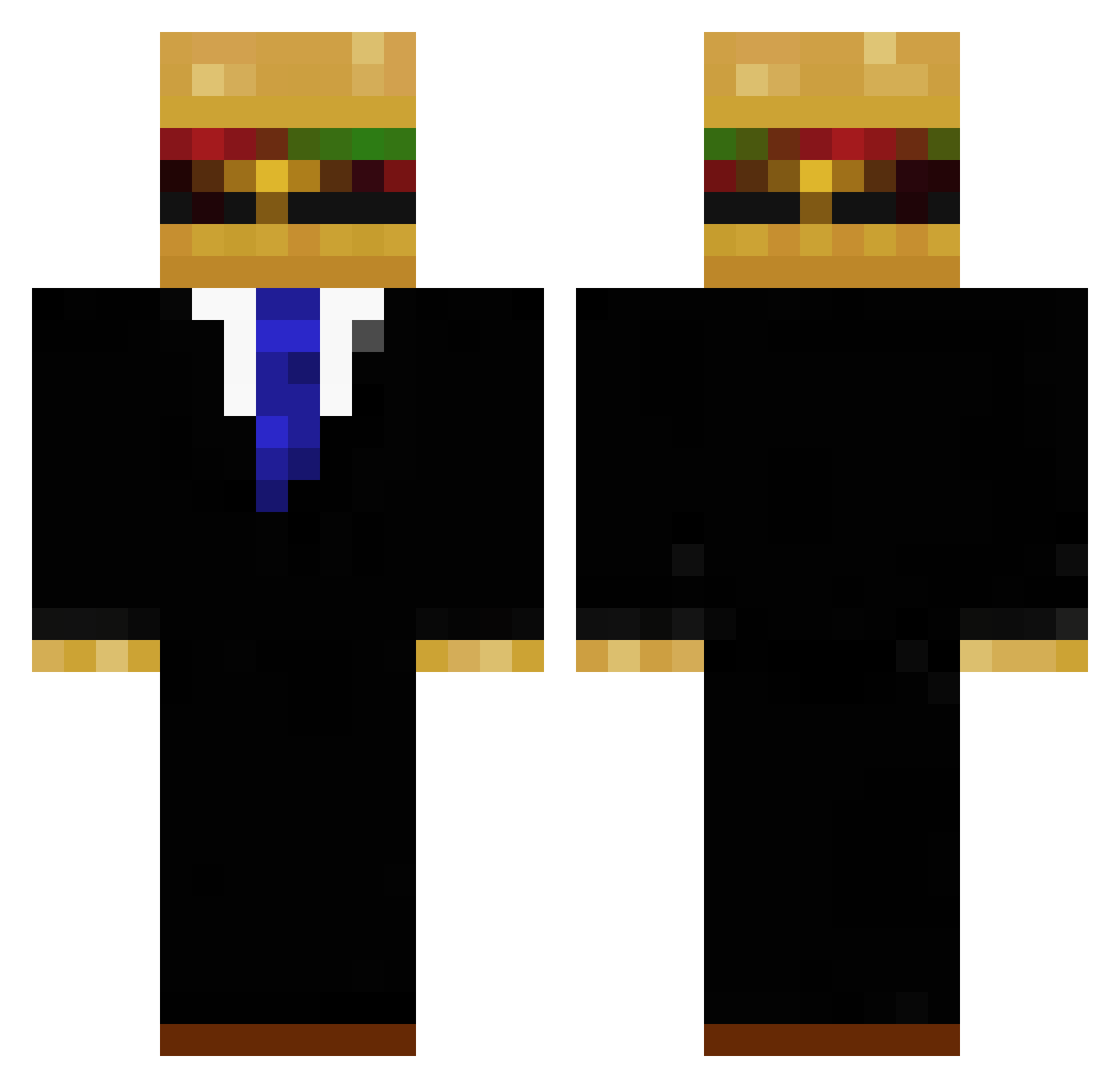 Abyss_ys Minecraft skin, front and back view