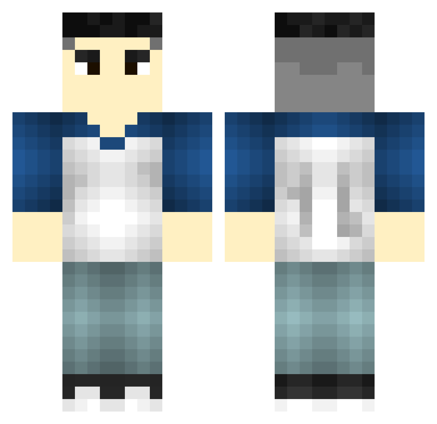 Savaiki Minecraft skin, front and back view