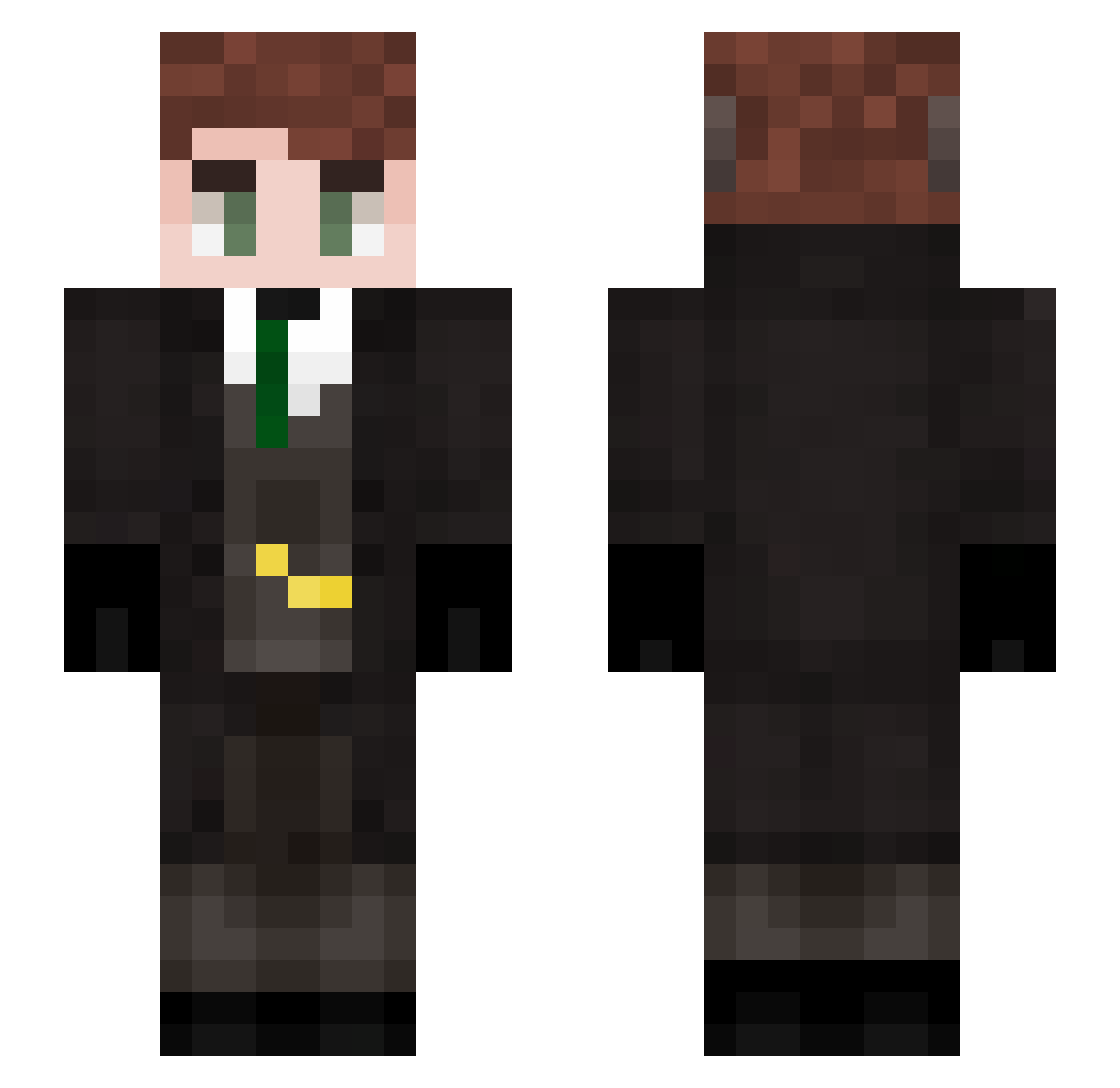 Latvija100 Minecraft skin, front and back view
