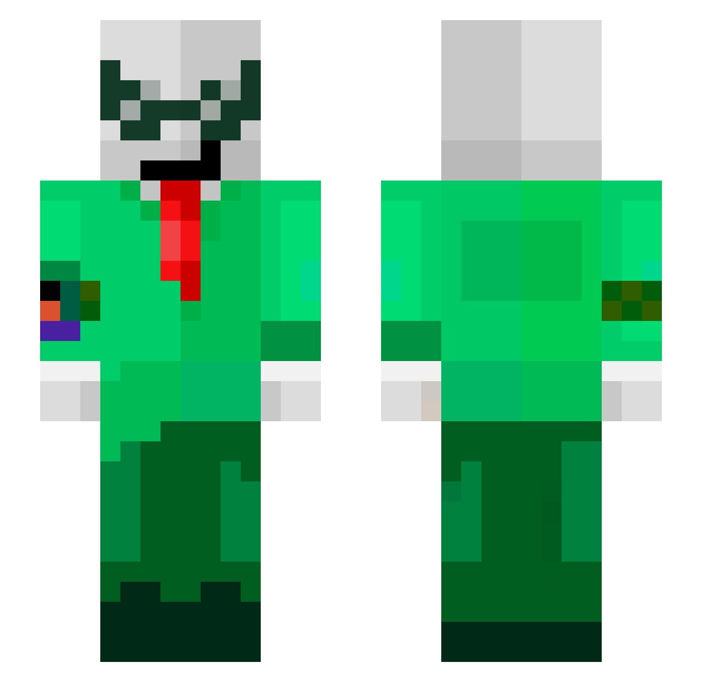 Lavender_101 Minecraft skin, front and back view
