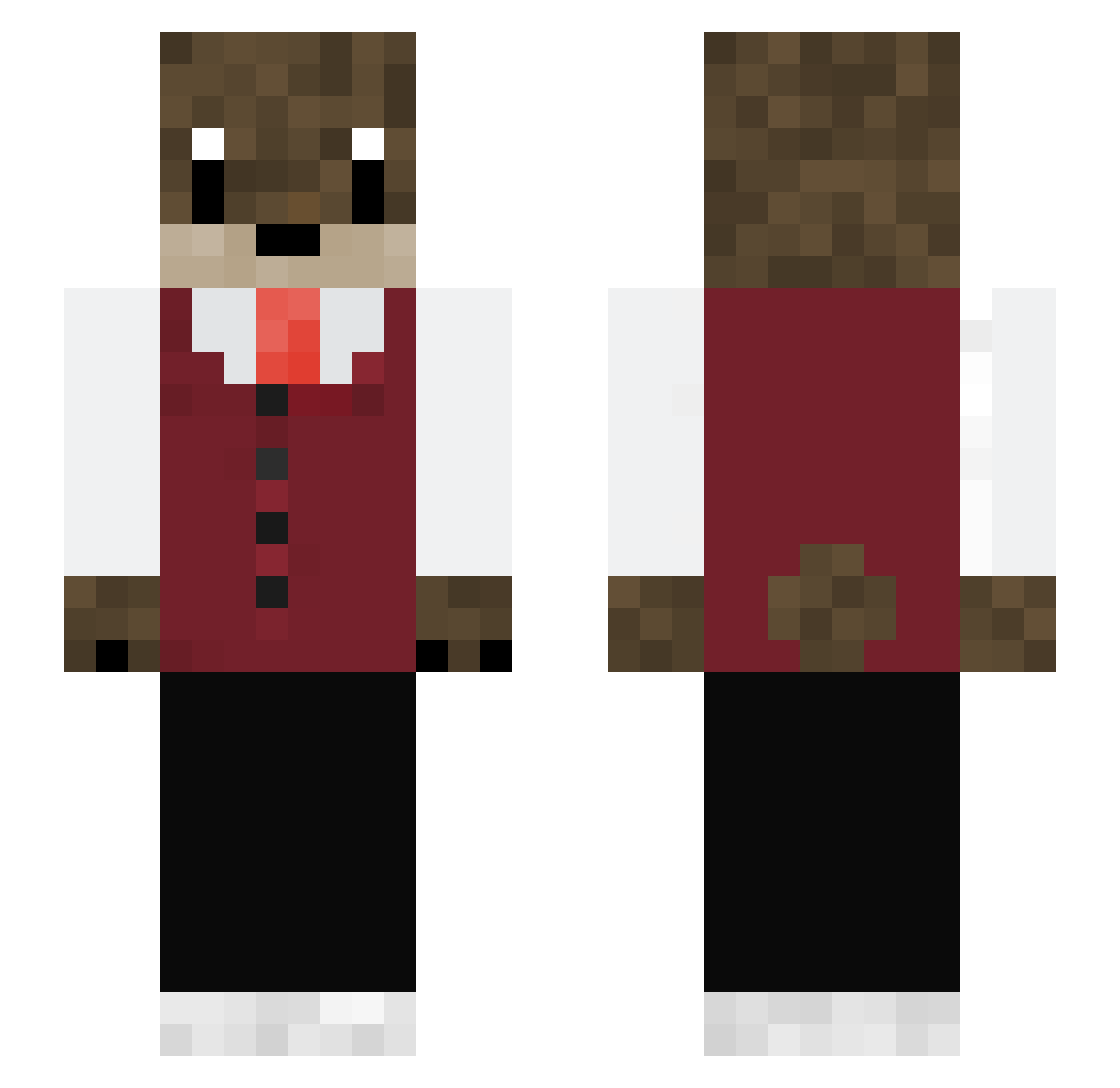 tluqi Minecraft skin, front and back view