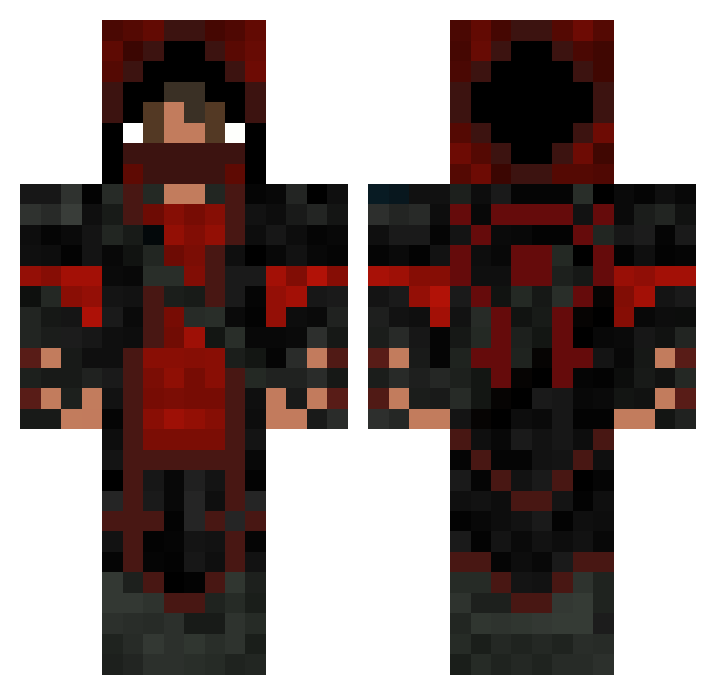 JJ1124 Minecraft skin, front and back view