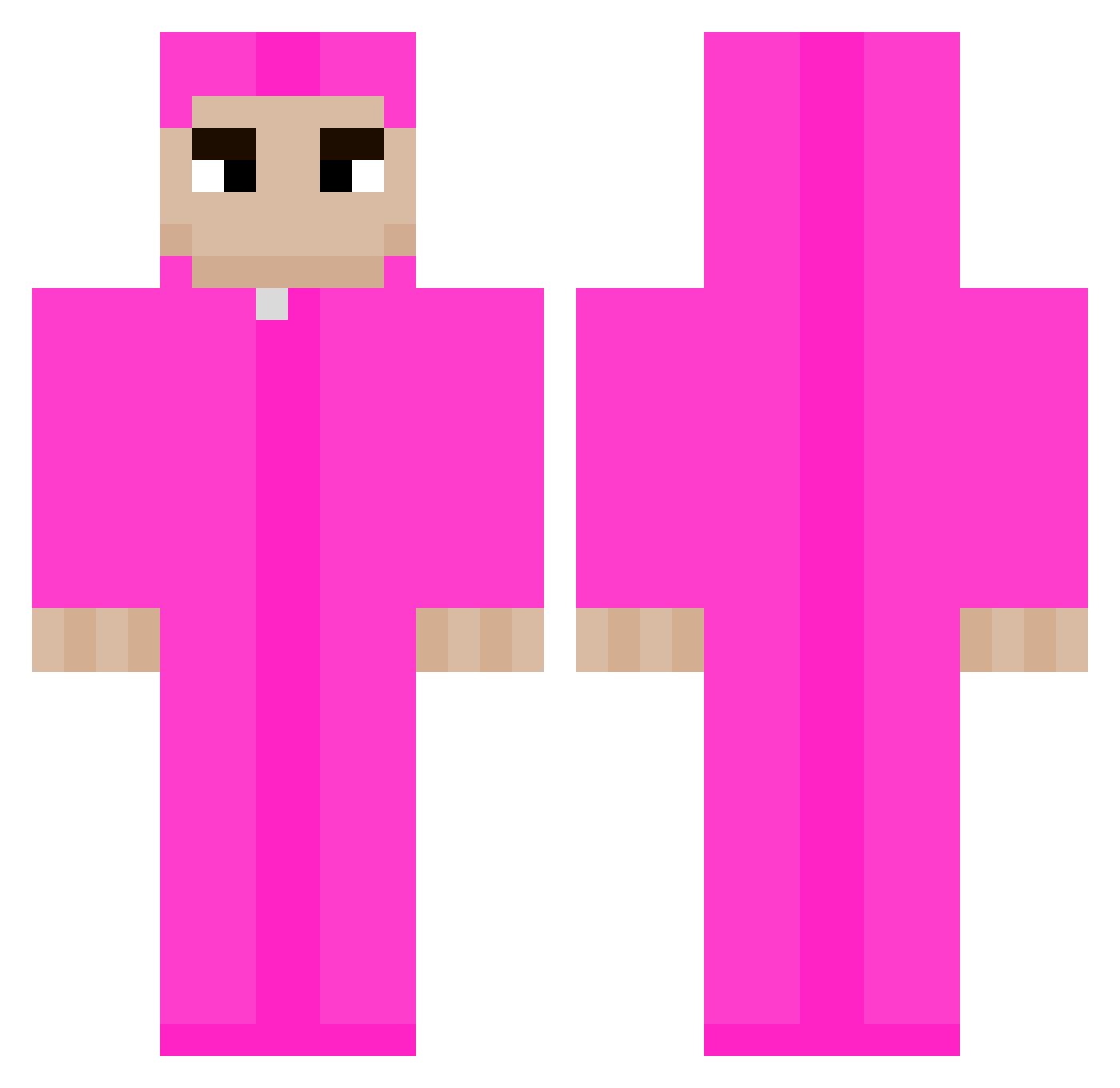 redbed345 Minecraft skin, front and back view