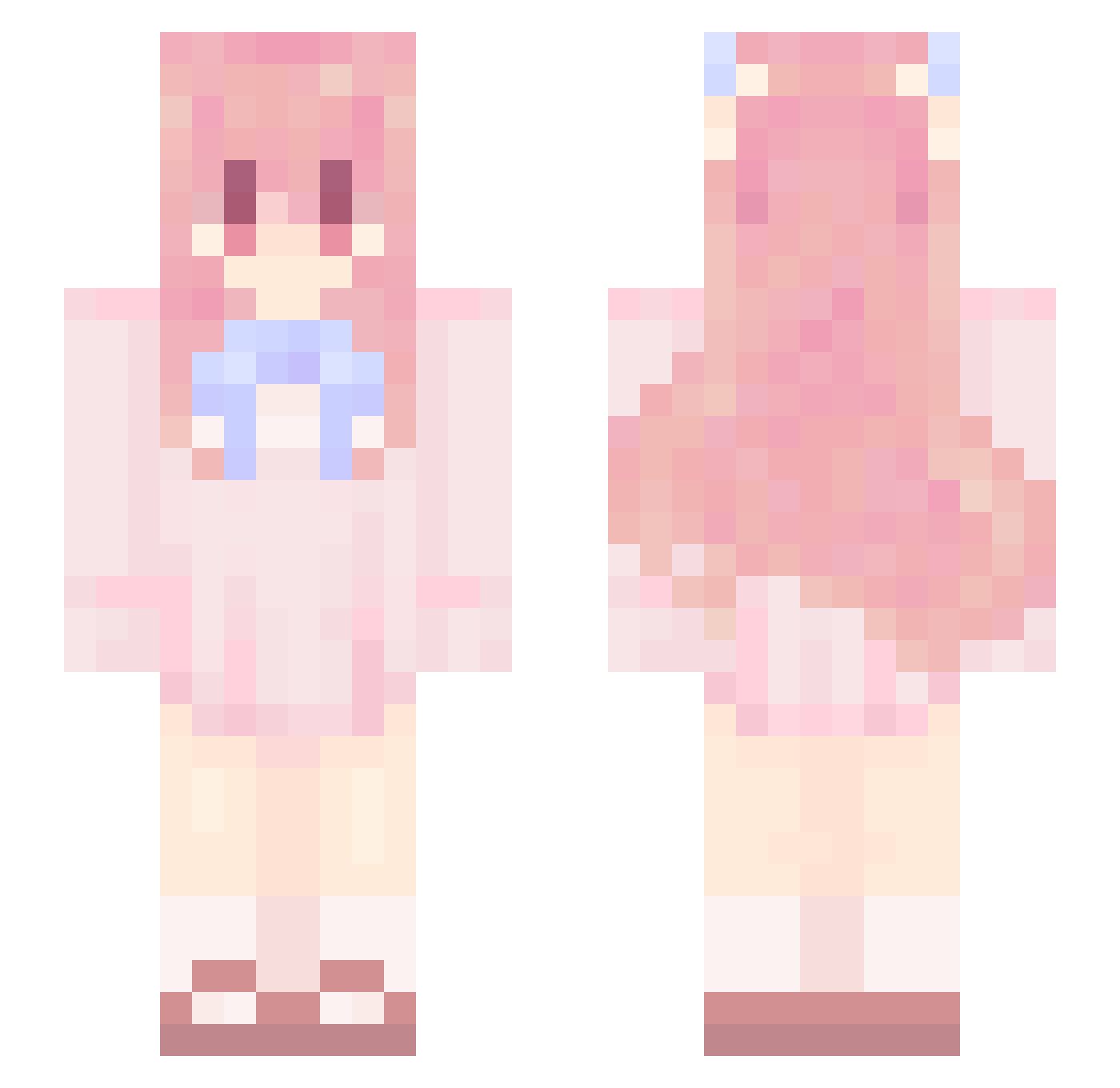 starryeyedairi Minecraft skin, front and back view