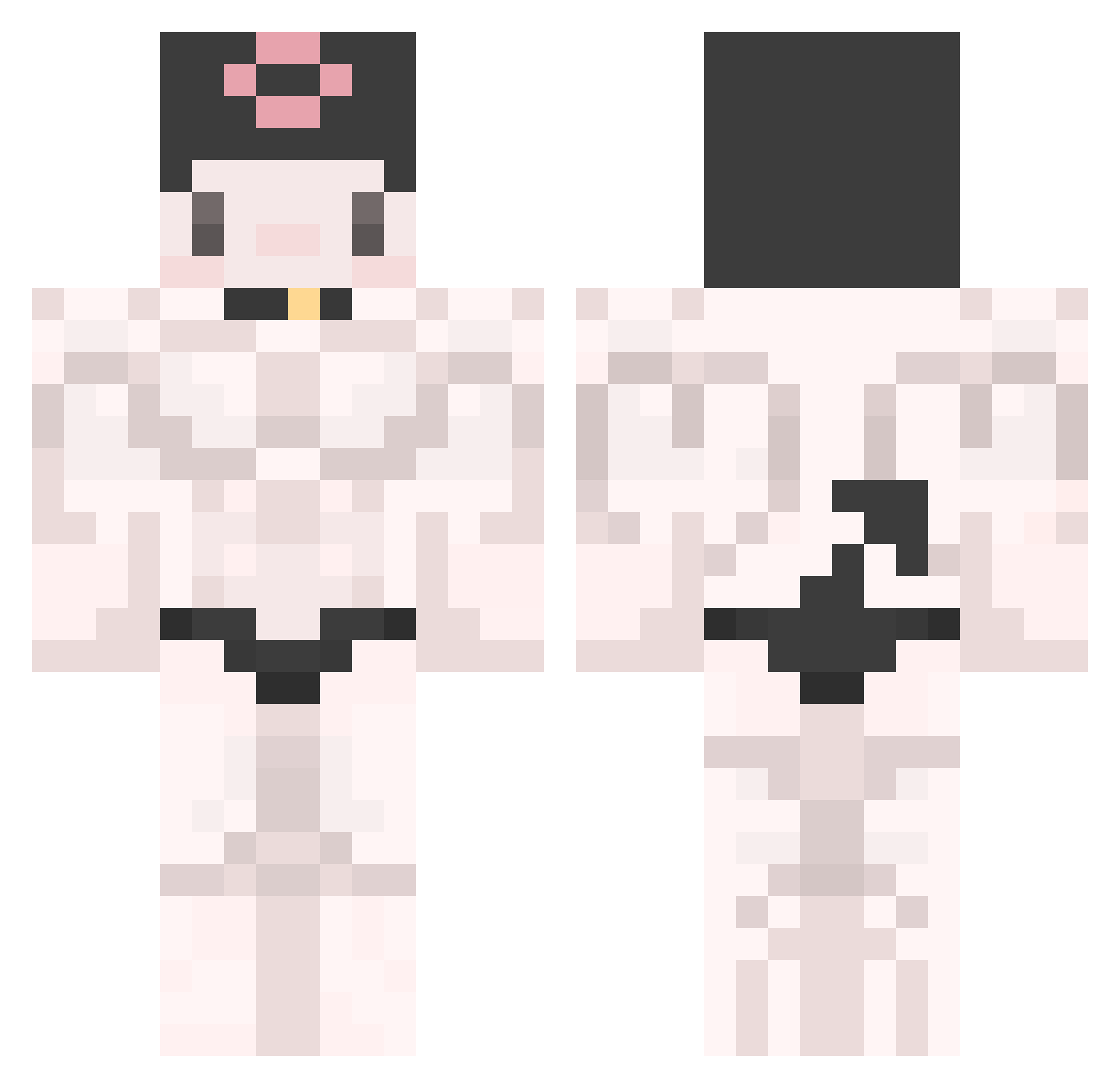 Gunnsii Minecraft skin, front and back view