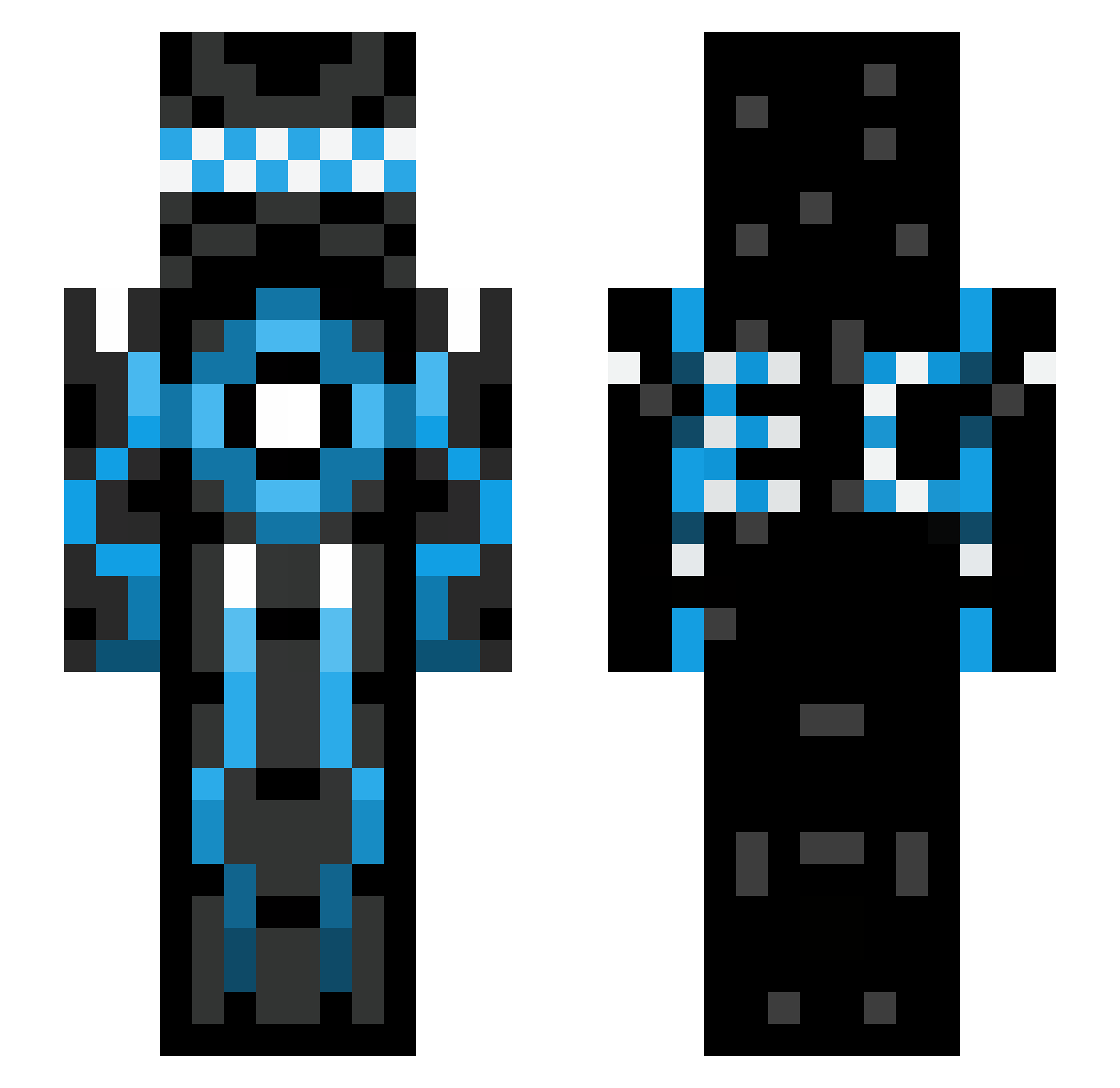 90BPM Minecraft skin, front and back view
